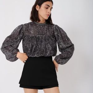 Maje black skort